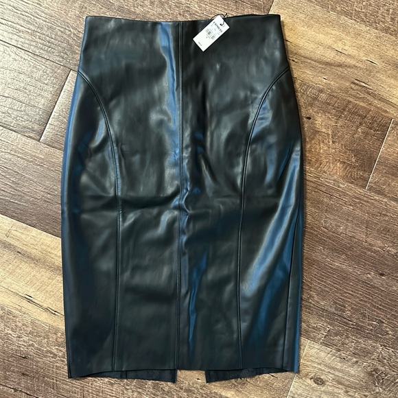 NEW High Waist Express Leather Pencil Skirt - Picture 1 of 3